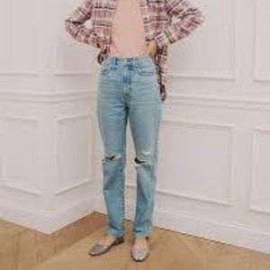 Madewell Women's Perfect Vintage Straight Jeans Ripped Edition Size 26